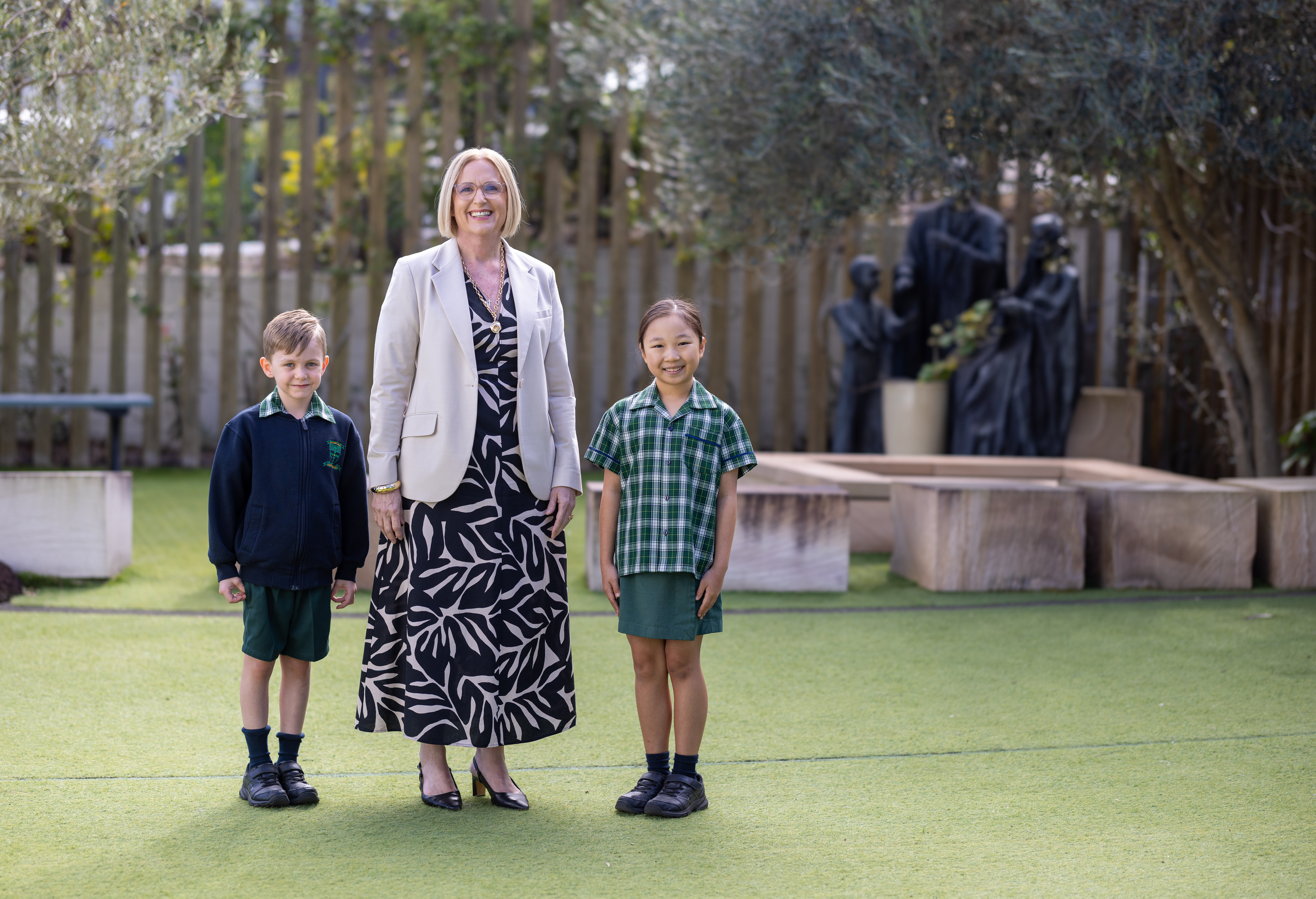 Principal and students